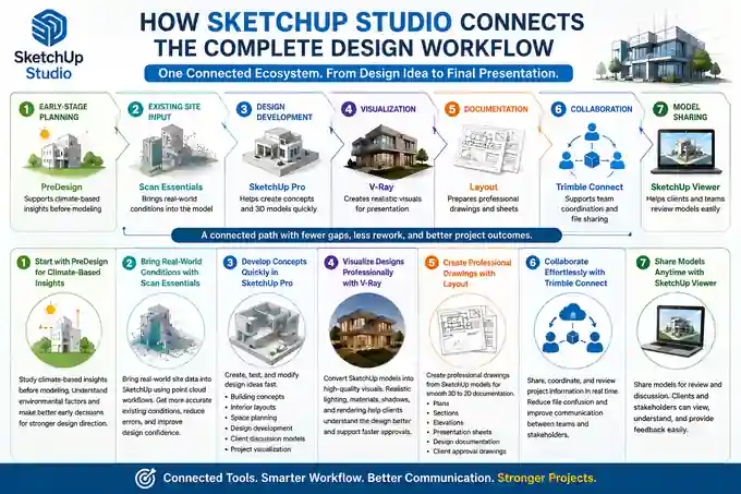 How SketchUp Studio Connects the Complete Design Workflow